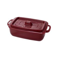 Pote Retangular 450ml Plasútil Supreme Vermelho