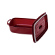 Pote Retangular 450ml Plasútil Supreme Vermelho