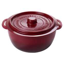 Pote Redondo 950ml Plasútil Supreme Vermelho