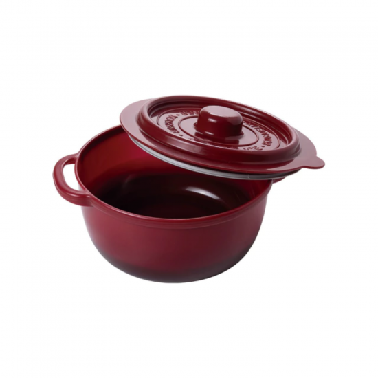 Pote Redondo 440ml Plasútil Supreme Vermelho