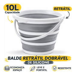 Balde Dobrável Powermaid 10L 