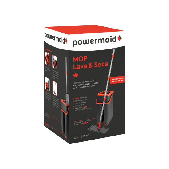 Mop Lava e Seca Powermaid Completo Mop Lava e Seca Powermaid Completo