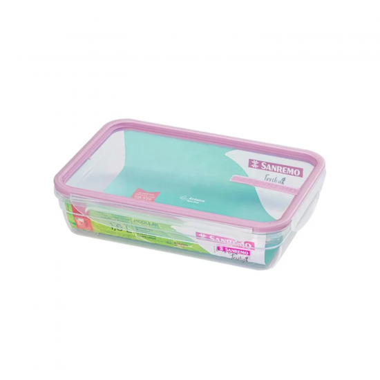 Pote Retangular Hermético com Trava 1600ml Sanremo Fresh Pote Retangular Hermético com Trava 1600ml Sanremo Fresh