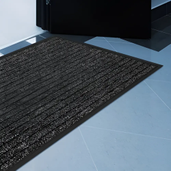 Tapete Capacho Duo 70x100cm Kapazi Preto Borda Unik