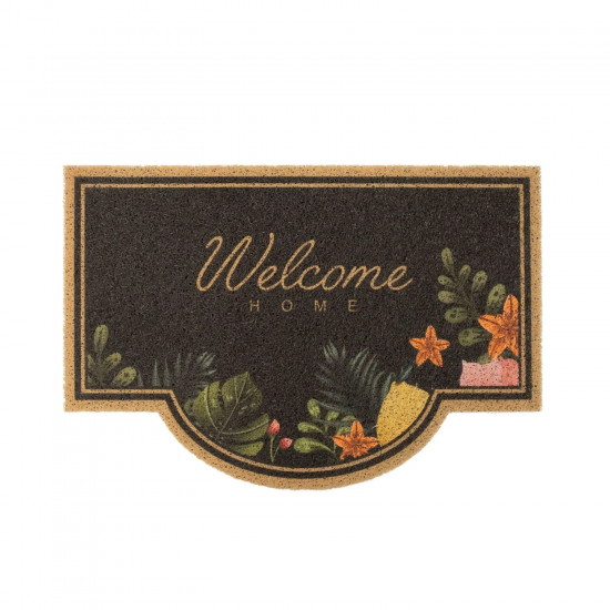 Tapete Capacho Vinil 40x75cm Kapazi Welcome Elegante Tapete Capacho Vinil 40x75cm Kapazi Welcome Elegante