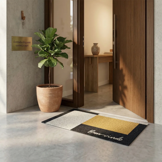 Tapete Capacho Vinil 50x80cm Kapazi Home Block Tapete Capacho Vinil 50x80cm Kapazi Home Block