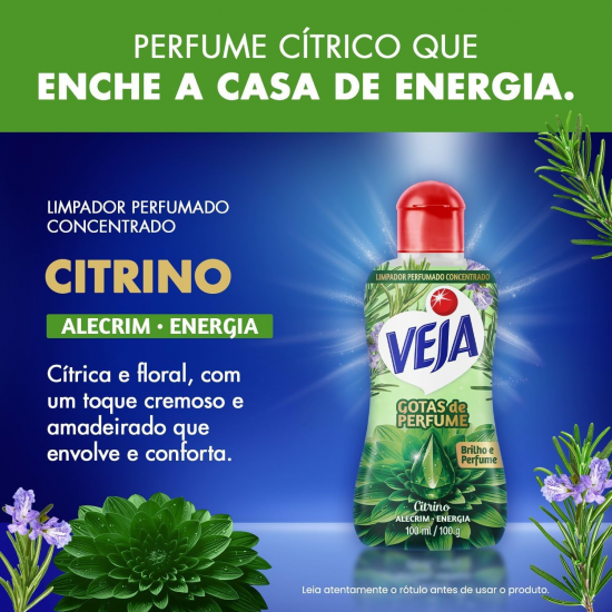 Aromatizante Essência Veja Citrino Alecrim 100ml