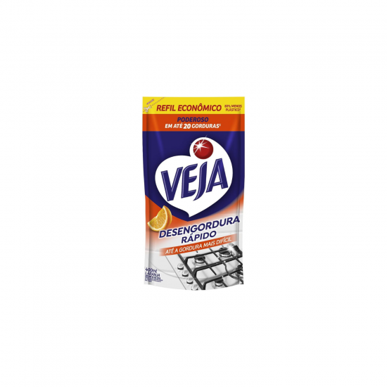 Limpador Desengordurante Cozinha Veja Laranja 400ml Refil Sache