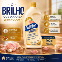 Cera Líquida Poliflor Pérola Máximo Brilho Incolor 700mL Cera Líquida Poliflor Pérola Máximo Brilho Incolor 700mL