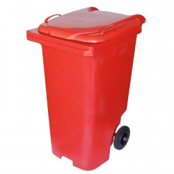 Lixeira Gari 240L com Rodas JSN Vermelha