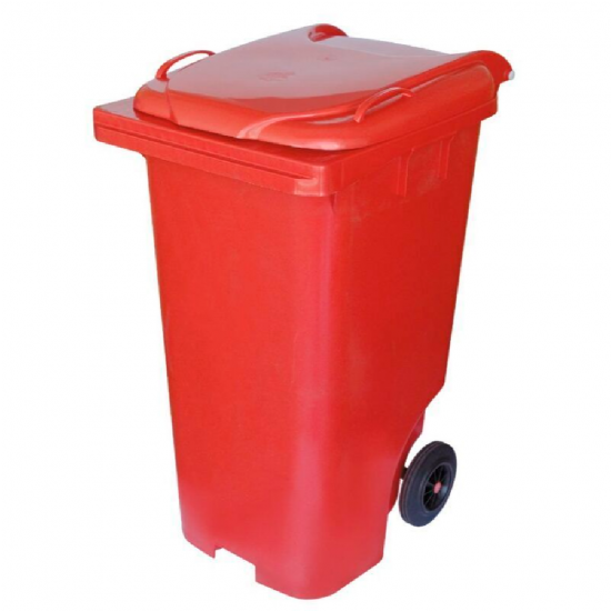 Lixeira Gari 240L com Rodas JSN Vermelha