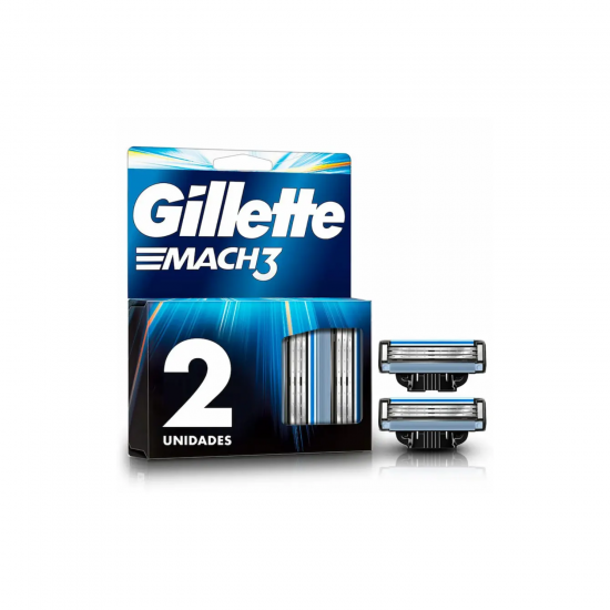 Carga para Aparelho de Barbear Gillette Mach3 com 2 unid