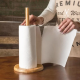 Porta Papel Toalha em Rolo de Mesa Bambu Infinite