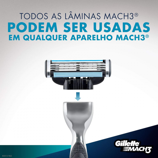 Carga para Aparelho de Barbear Gillette Mach3 com 1 unid