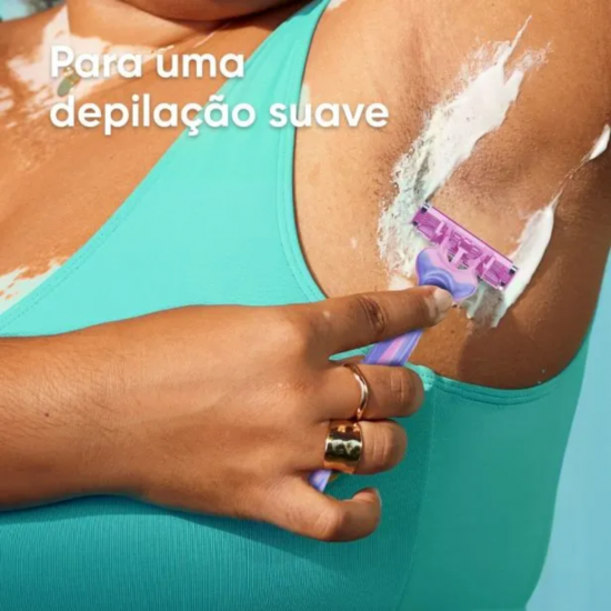 Aparelho de Barbear Gillette Prestobarba3 Feminino com 2 unidades