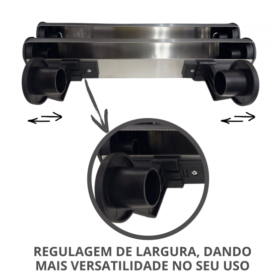 Suporte para Filme e Papel 3 em 1 Inox MEK Wrap