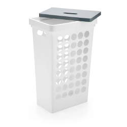 Cesto de Roupas com Tampa Cinza Arthi Preto 43 L