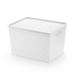 Caixa Organizadora Quadriculada 22 L Arthi Branca