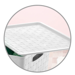 Caixa Organizadora Quadriculada 22 L Arthi Branca