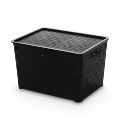 Caixa Organizadora Quadriculada 22 L Arthi Preta