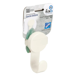Gancho de Parede Plástico Unitário Arthi com Fixação Adesivo 