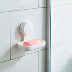 Saboneteira de Parede Plástica Arthi com Fixação Adesivo 