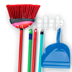 Suporte para Vassouras com Esferas Arthi Branco Suporte para Vassouras com Esferas Arthi Branco