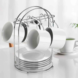 Suporte para Xícaras de Chá Arthi Cromado