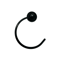 Porta Toalha de Parede Argola Alupox Black Design