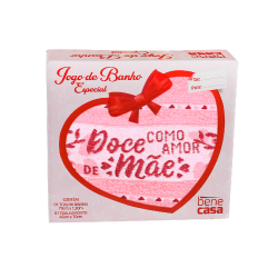 Kit Toalha Amor de Mãe Bene Casa Banho + Rosto
