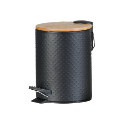 Lixeira Inox com Pedal 3L Bene Casa Casa Classic Tampa em Bambu