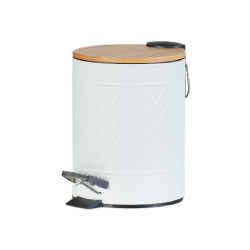 Lixeira Inox com Pedal 3L Bene Casa Casa Classic Tampa em Bambu