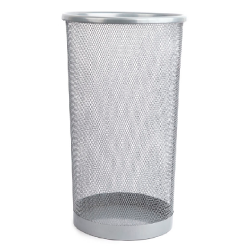 Lixeira Telada Metal 25L Foska Preta / Prata