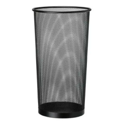 Lixeira Telada Metal 25L Foska Preta / Prata