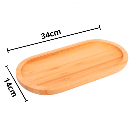 Bandeja de Bambu Retangular 34x14 cm Bene Casa Bandeja de Bambu Retangular 34x14 cm Bene Casa