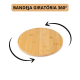 Bandeja de Bambu Giratória Redonda 30cm Mori