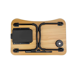 Mesa Multiuso Dobrável Portátil c/ Porta Tablet, Copo e Gaveta 60x40cm Mori 