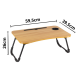 Mesa Multiuso Dobrável Portátil c/ Porta Tablet, Copo e Gaveta 60x40cm Mori 