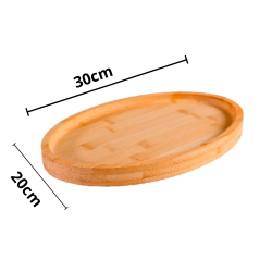 Bandeja de Bambu Oval 20x30cm Bene Casa