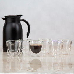 Jogo de Copo de Vidro Duplo 80 mL Mori c/6