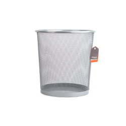 Lixeira Telada Metal 10L Mori Prata