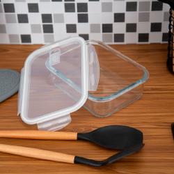 Pote de Vidro Retangular 1040mL Mori