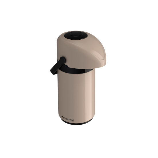 Garrafa Térmica de Pressão 600mL Unitermi Verona Bege Garrafa Térmica de Pressão 600mL Unitermi Verona Bege