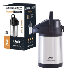 Garrafa Térmica de Pressão 3L Paramount Premium Inox Parede Dupla