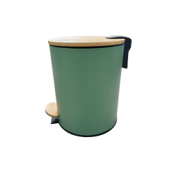 Lixeira com Pedal e Tampa de Bambu Soft 5L Paramount - Verde