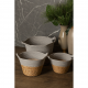 Cesto de Fibra Natural e Algodão com Alça Paramount Cinza 33x28cm Cesto de Fibra Natural e Algodão com Alça Paramount Cinza 33x28cm