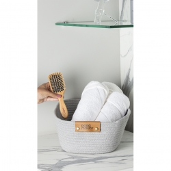 Cesto de Algodão com Alça Paramount Cinza 35x25x20cm Cesto de Algodão com Alça Paramount Cinza 35x25x20cm