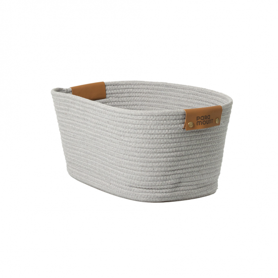 Cesto de Algodão com Alça Paramount Cinza 45x30x22cm Cesto de Algodão com Alça Paramount Cinza 45x30x22cm