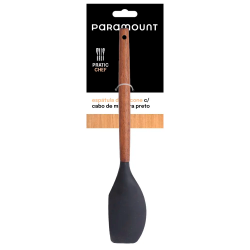 Espatula de Silicone Cabo Madeira Paramount Preto