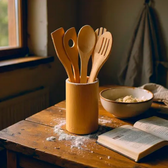 Kit de Utensílios Paramount em Bambu c/6 Kit de Utensílios Paramount em Bambu c/6